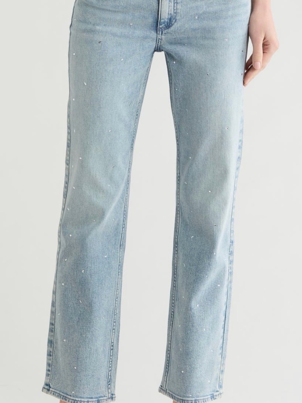 NWT Rag & Bone Hattie Mid-Rise Full Length Jeans Rhinestone Size 30